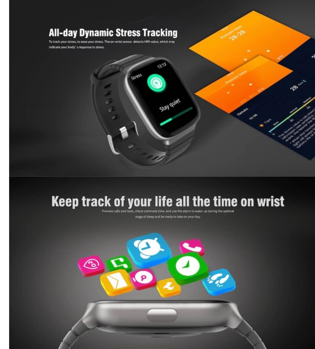 Stress tracking online watch